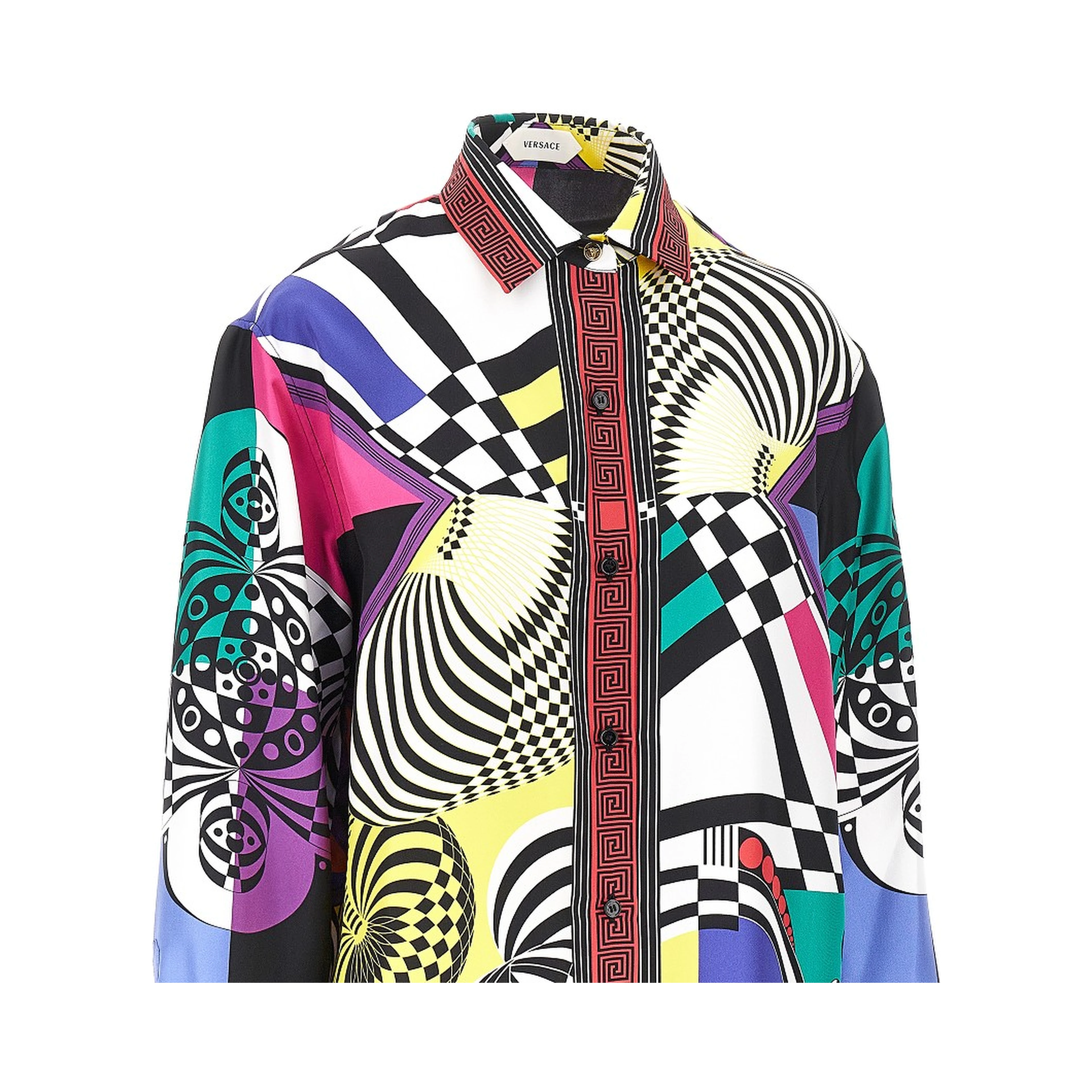 Printed silk twill shirt