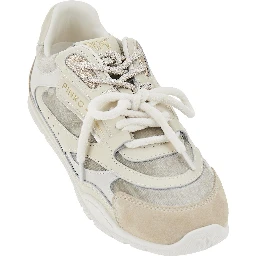 Suede leather and velvet sneakers