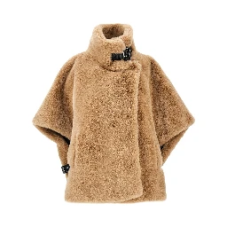 Faux fur cape