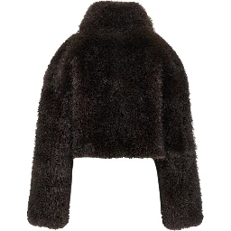 Faux fur cropped jacket