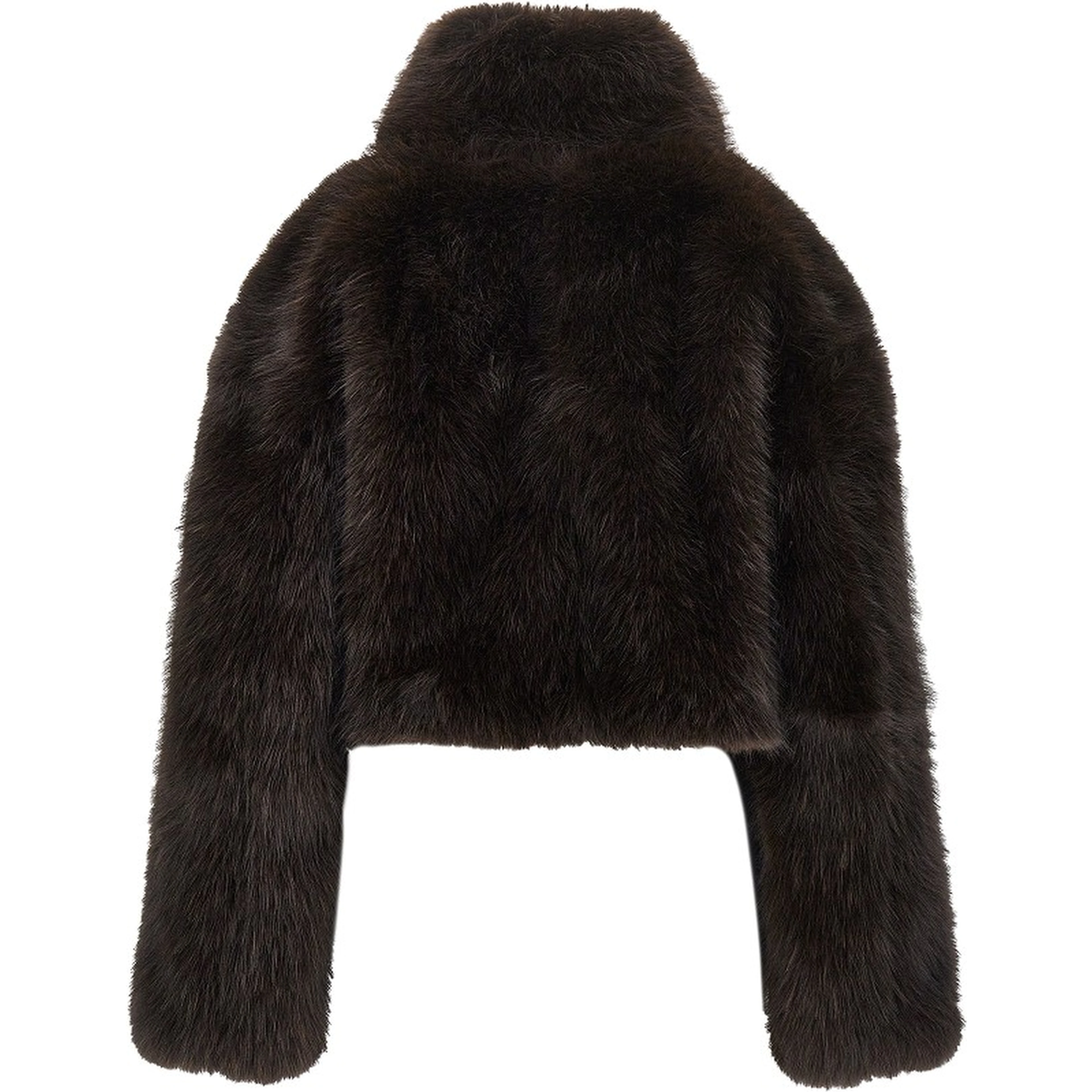 Faux fur cropped jacket