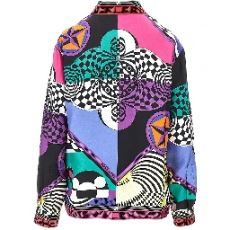 Printed silk twill shirt