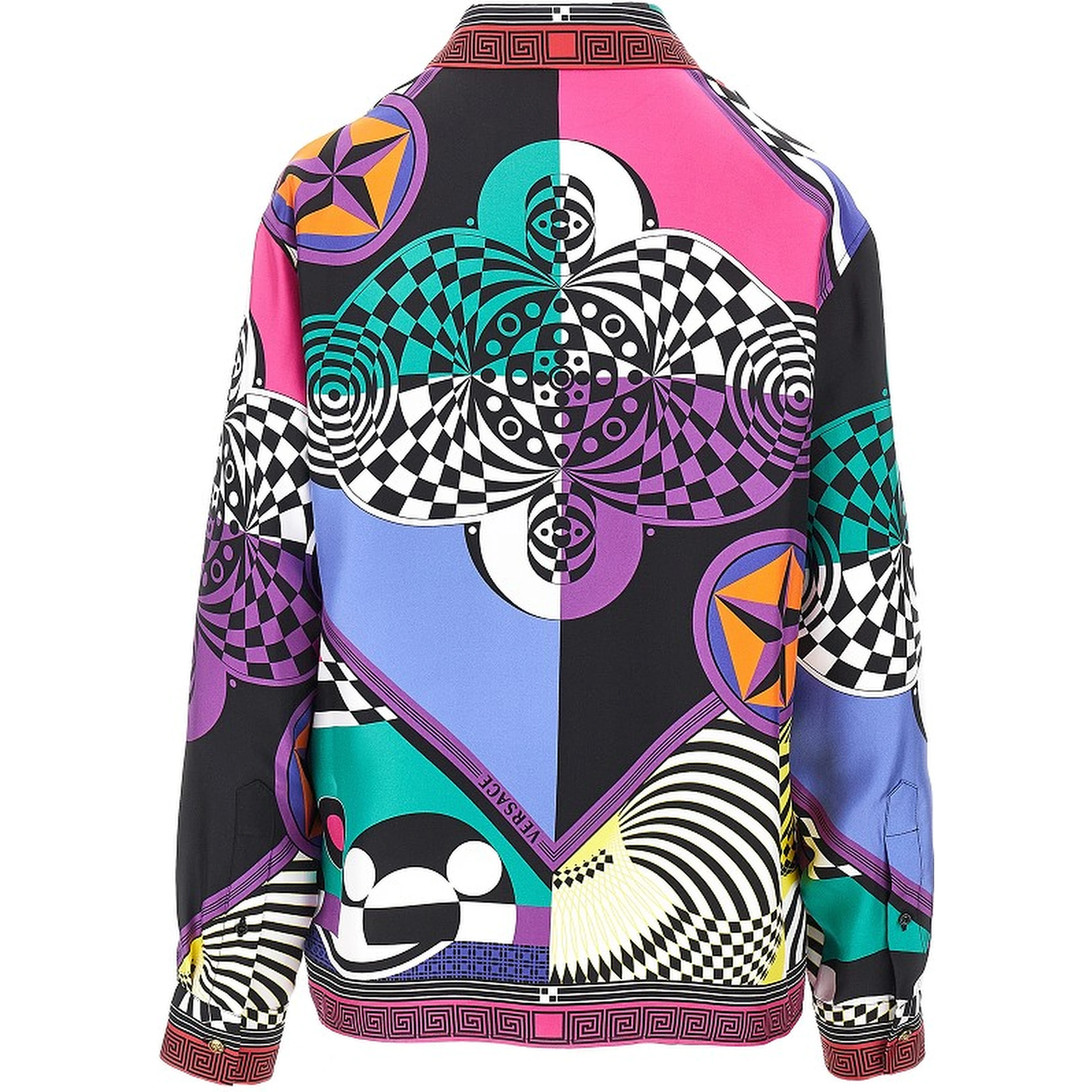 Printed silk twill shirt