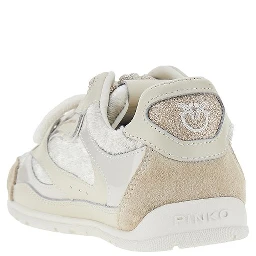 Suede leather and velvet sneakers