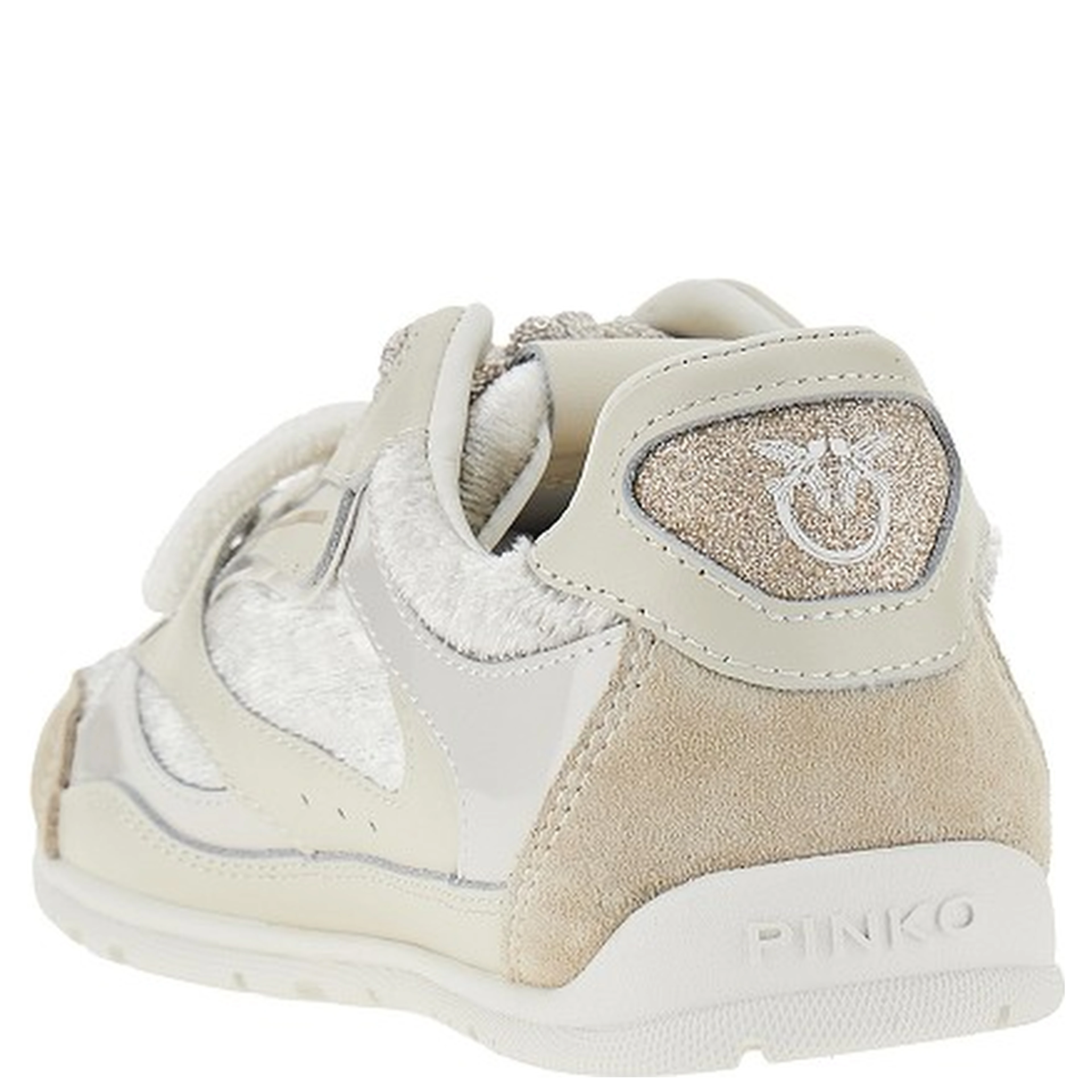 Suede leather and velvet sneakers