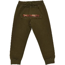 Cotton sweatpants with logo embroidery
