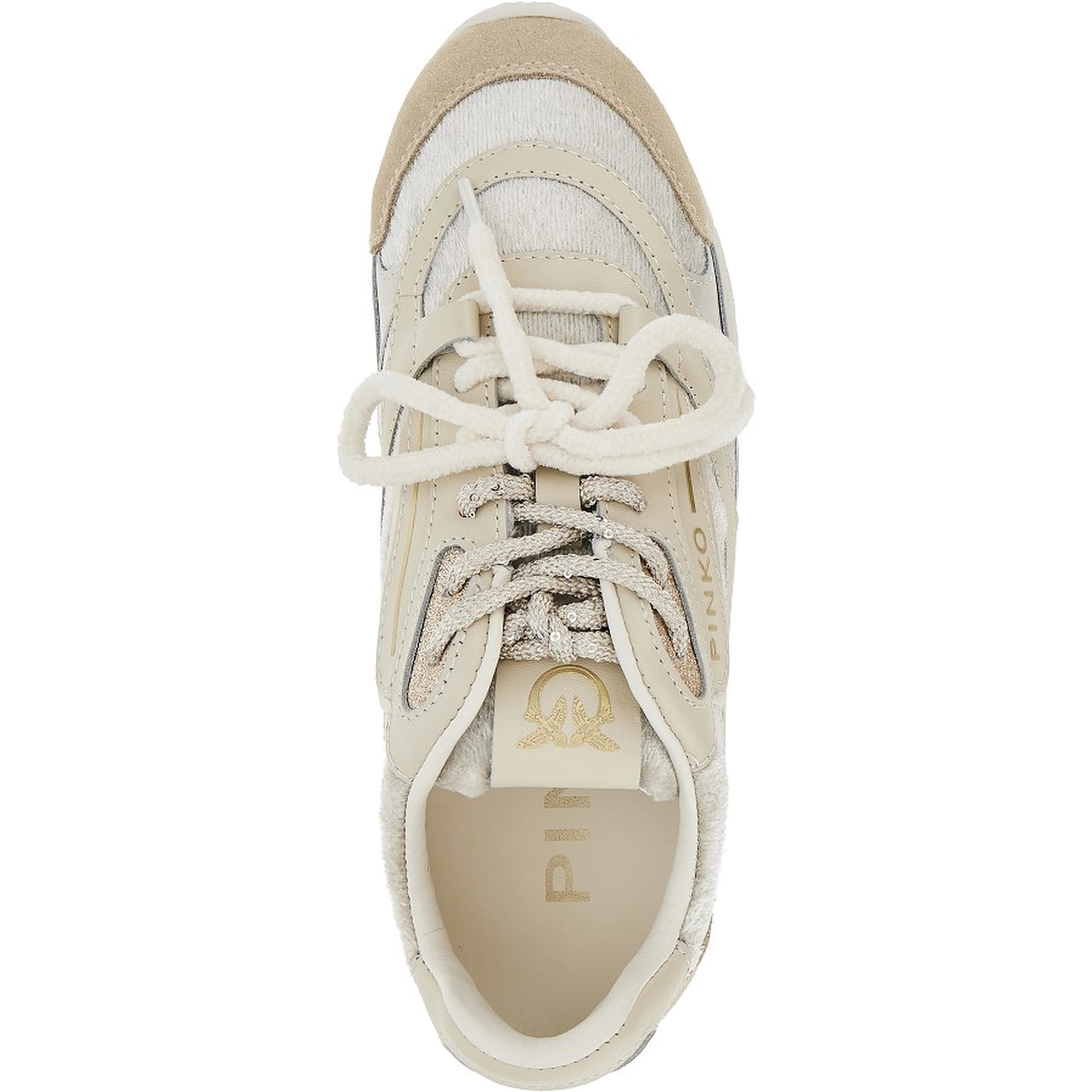 Suede leather and velvet sneakers