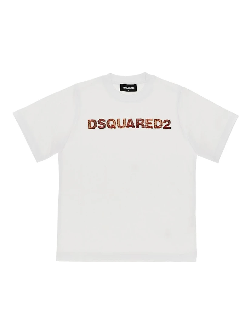 Cotton T-shirt with logo embroidery