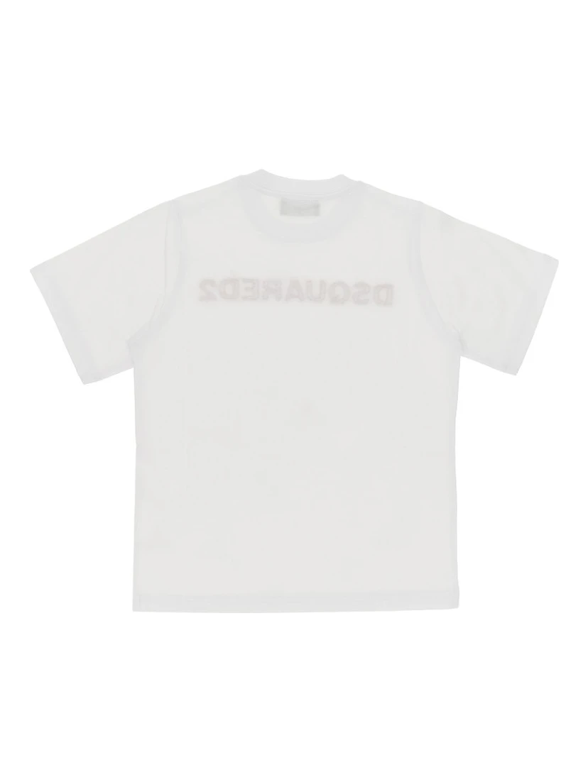 Cotton T-shirt with logo embroidery