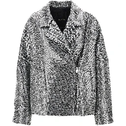 Sequinned chevron cloth jacket