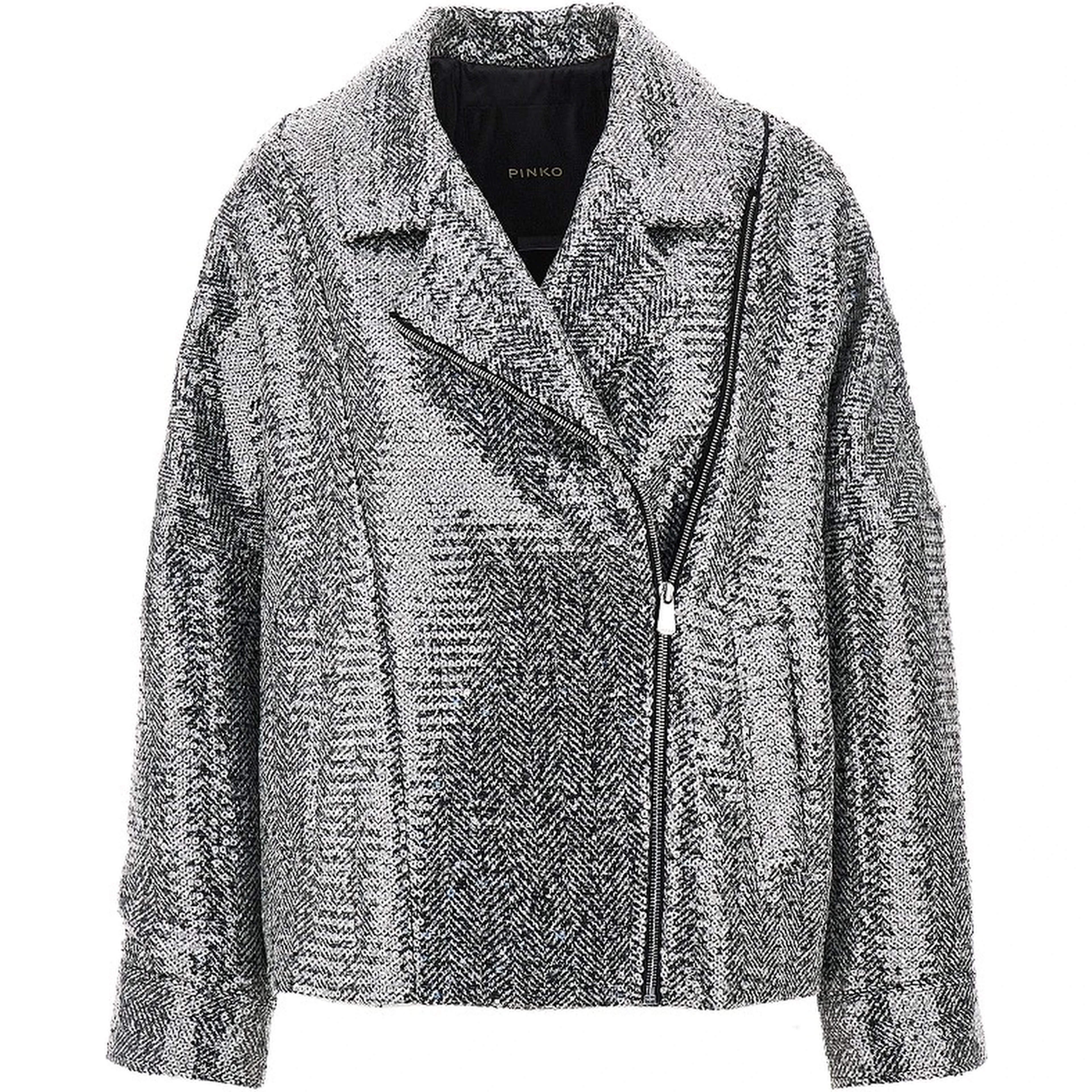 Sequinned chevron cloth jacket