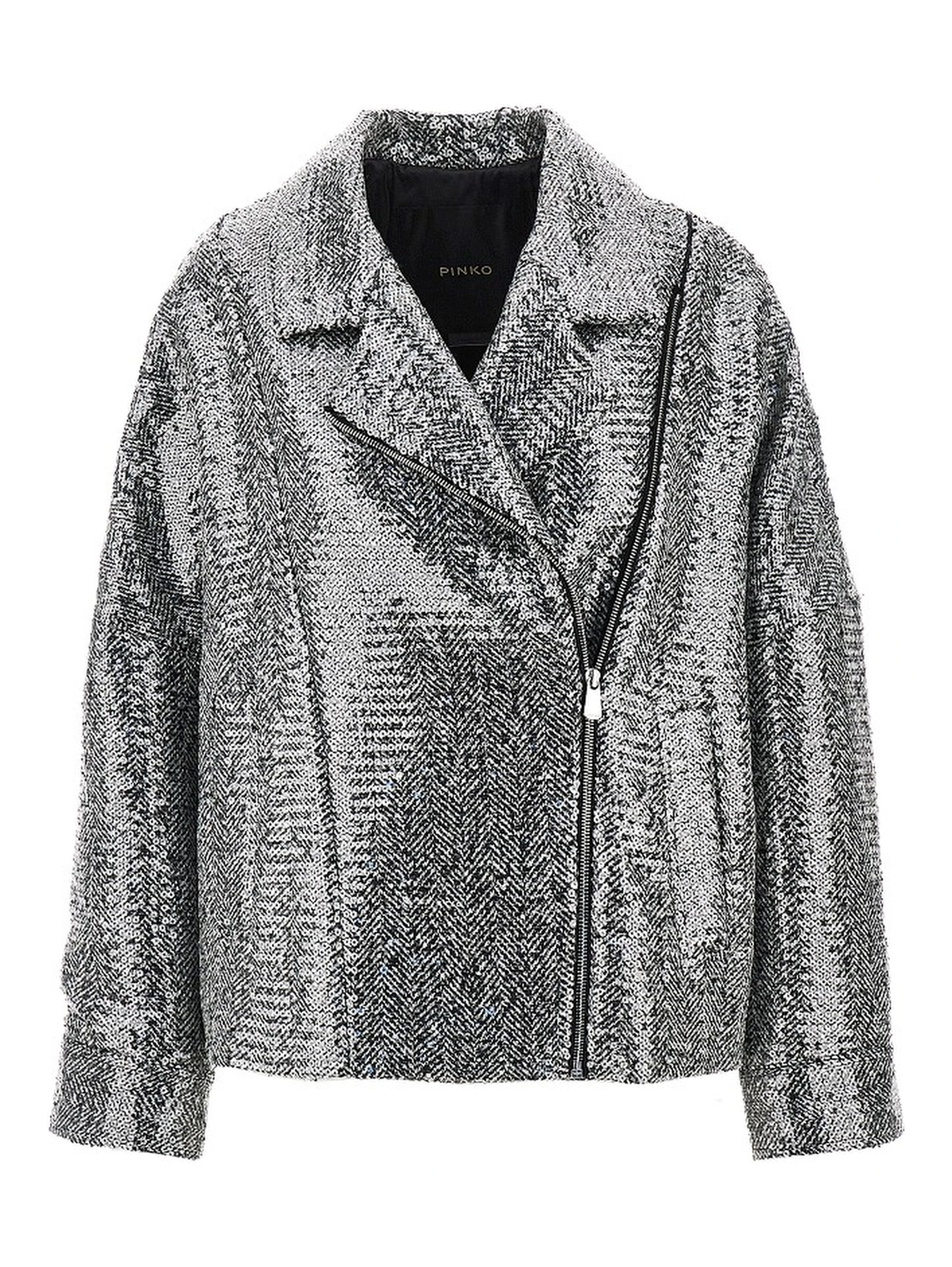 Sequinned chevron cloth jacket