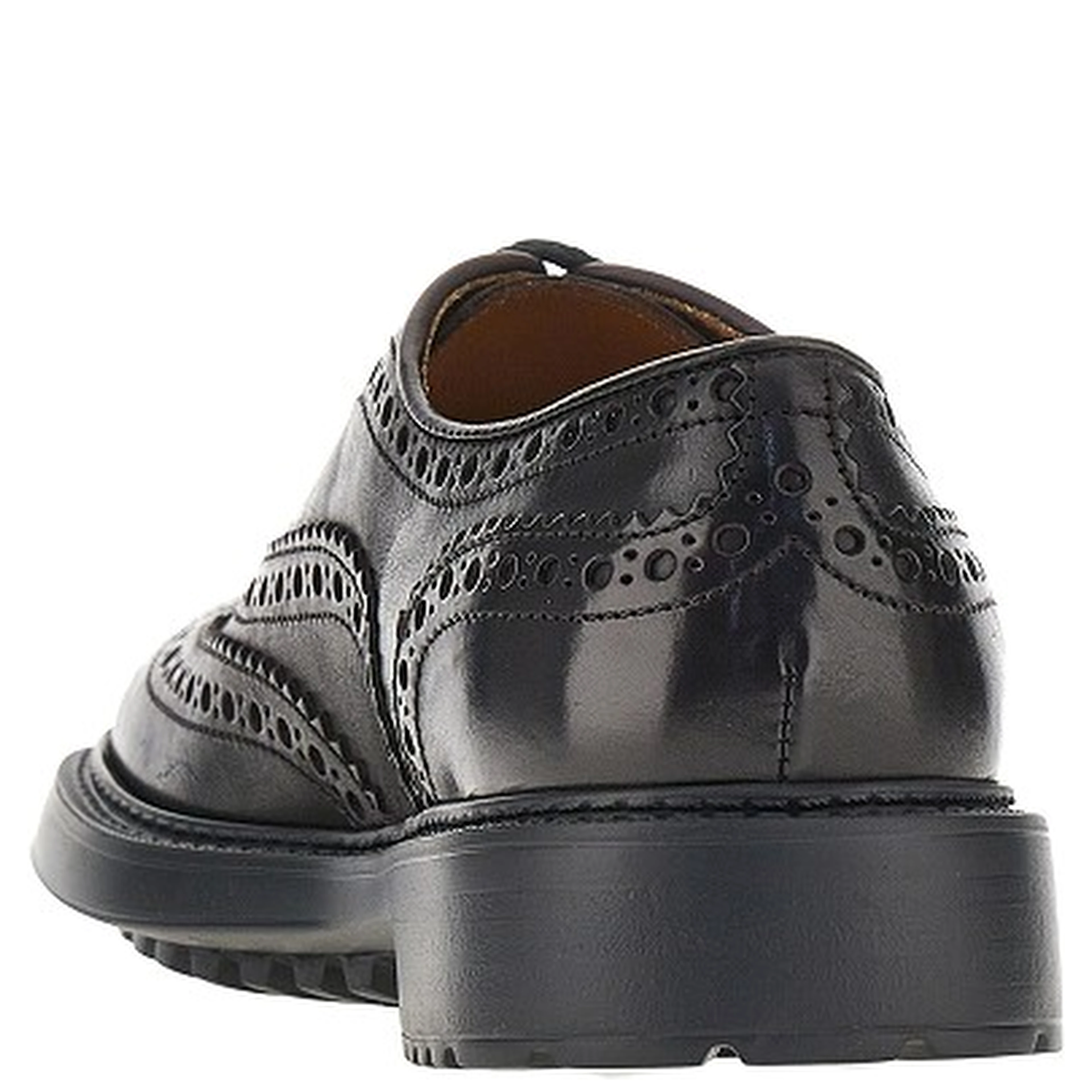 Leather laced shoes
