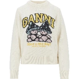 'Mushroom Teddy' wool-blend sweater
