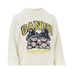 'Mushroom Teddy' wool-blend sweater