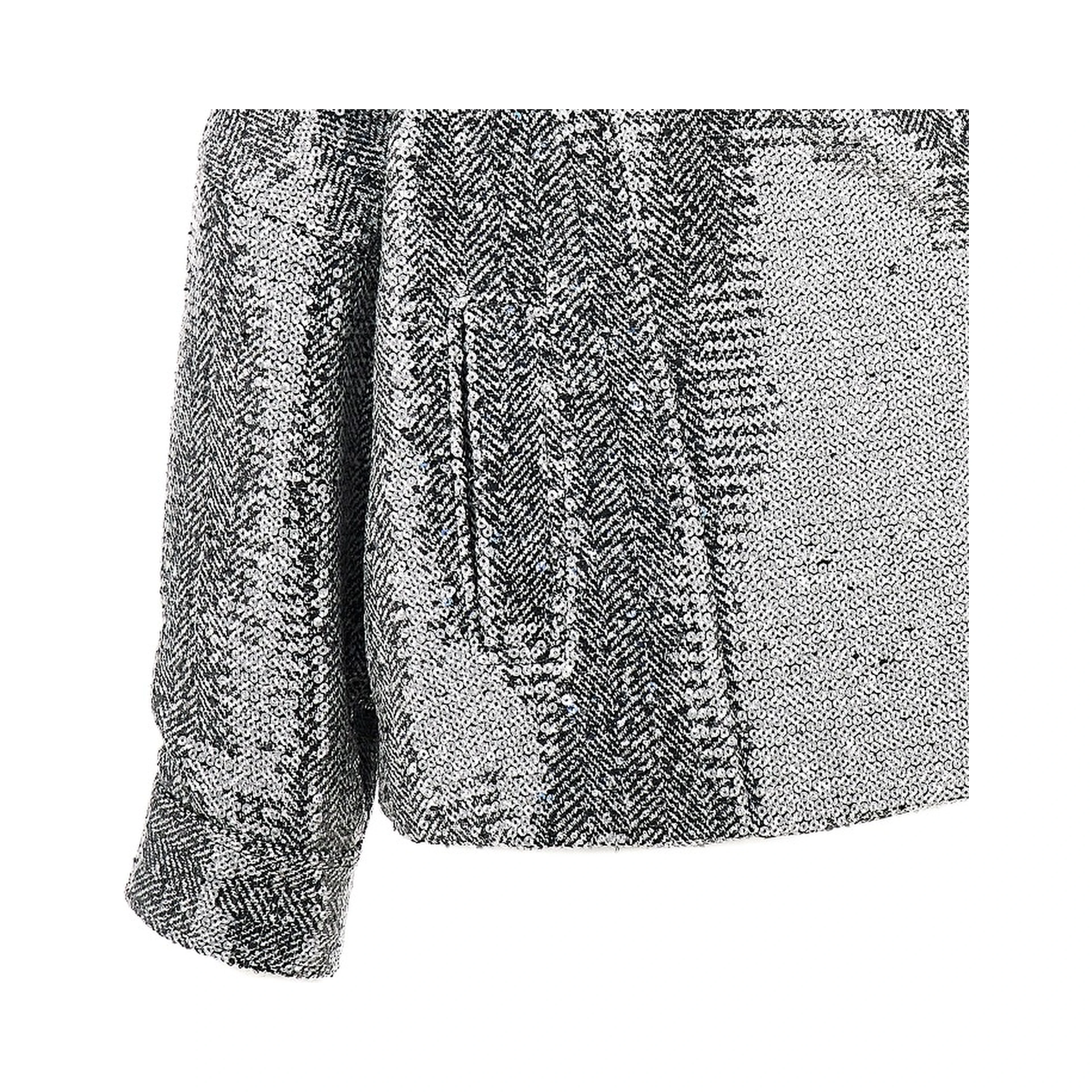 Sequinned chevron cloth jacket