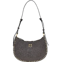 Leather 'Mini Half Moon' shoulder bag