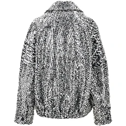 Sequinned chevron cloth jacket
