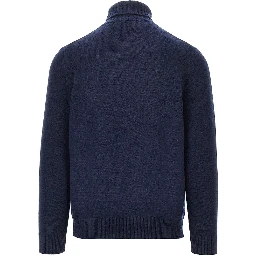 Diamond-shaped cashmere turtleneck sweater