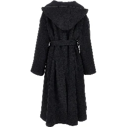 Wool-blend oversized coat