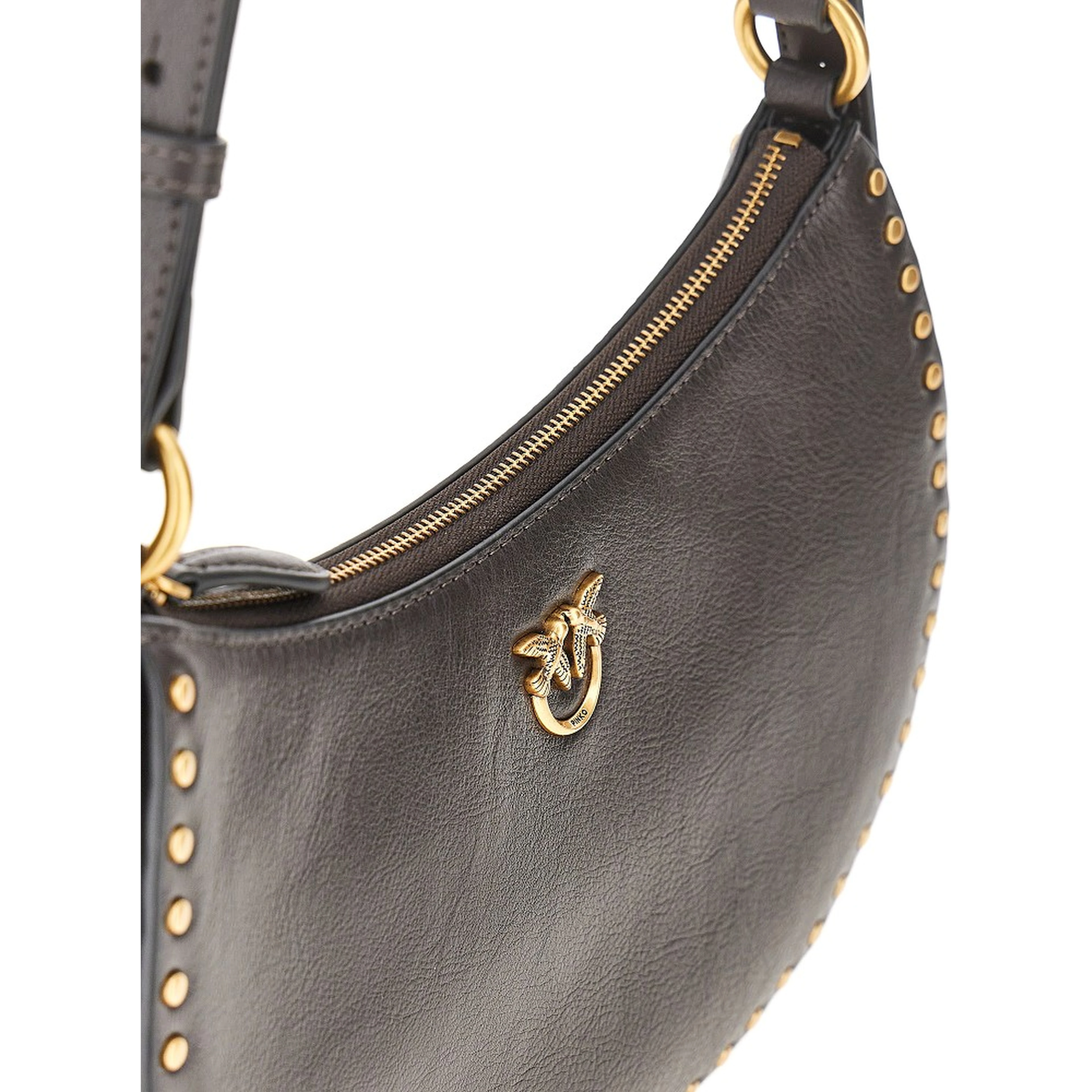 Leather 'Mini Half Moon' shoulder bag
