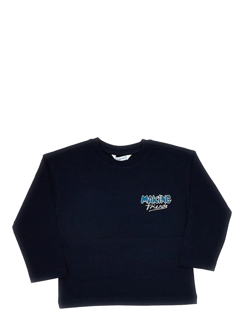 Long-sleeved printed T-shirt