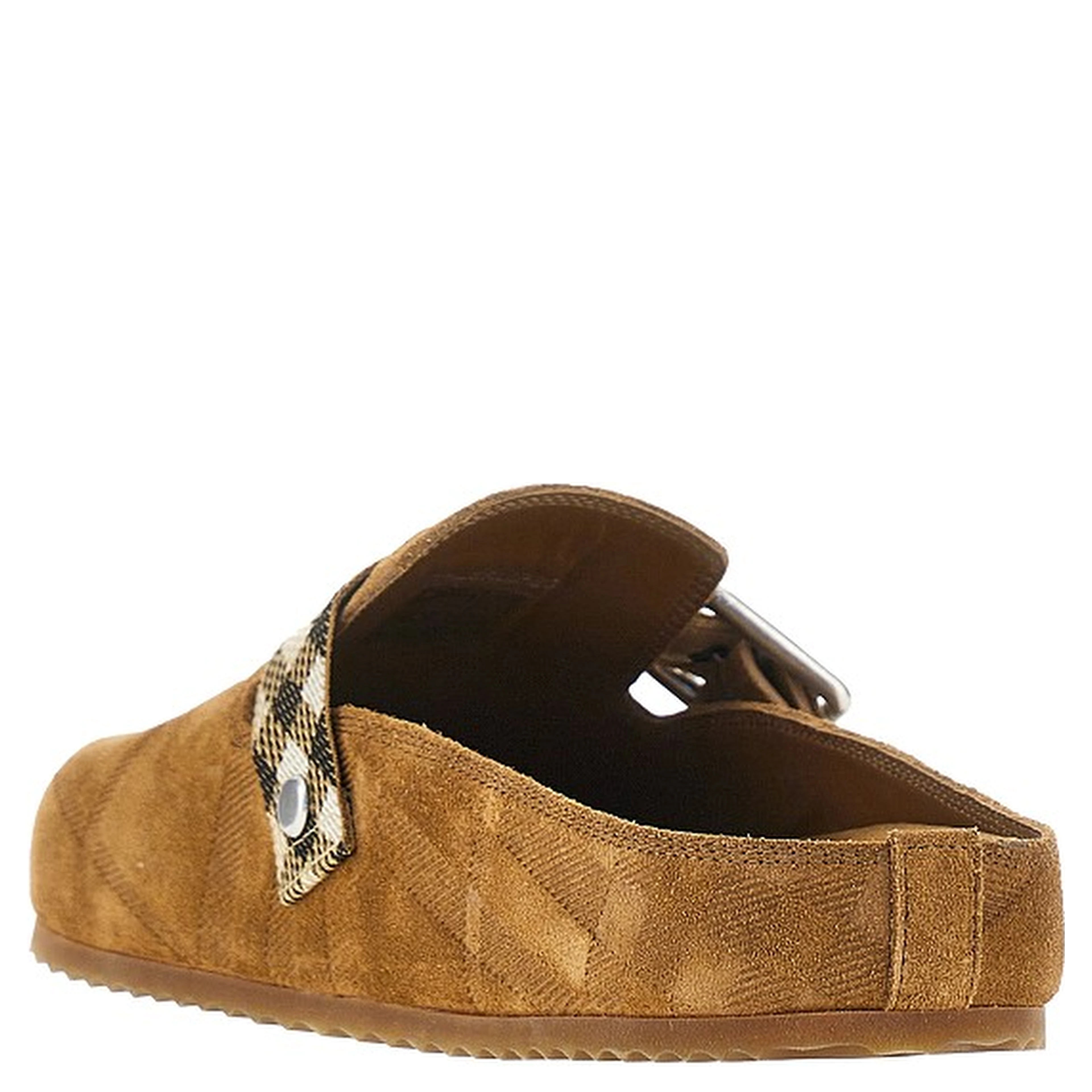 Check suede leather 'Urchin' clogs