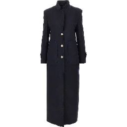 Cloth single-breasted long coat
