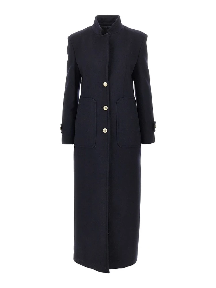 Cloth single-breasted long coat