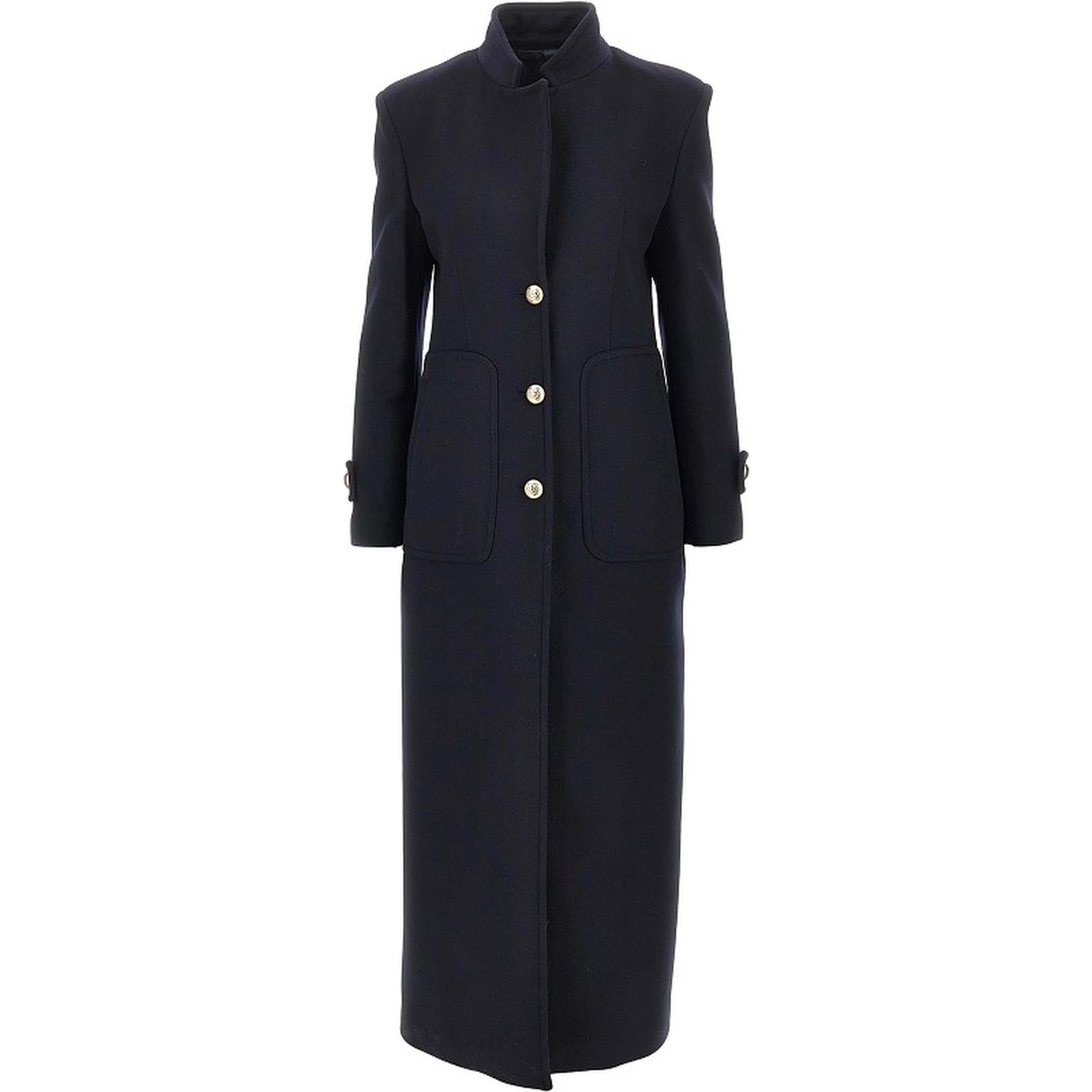 Cloth single-breasted long coat