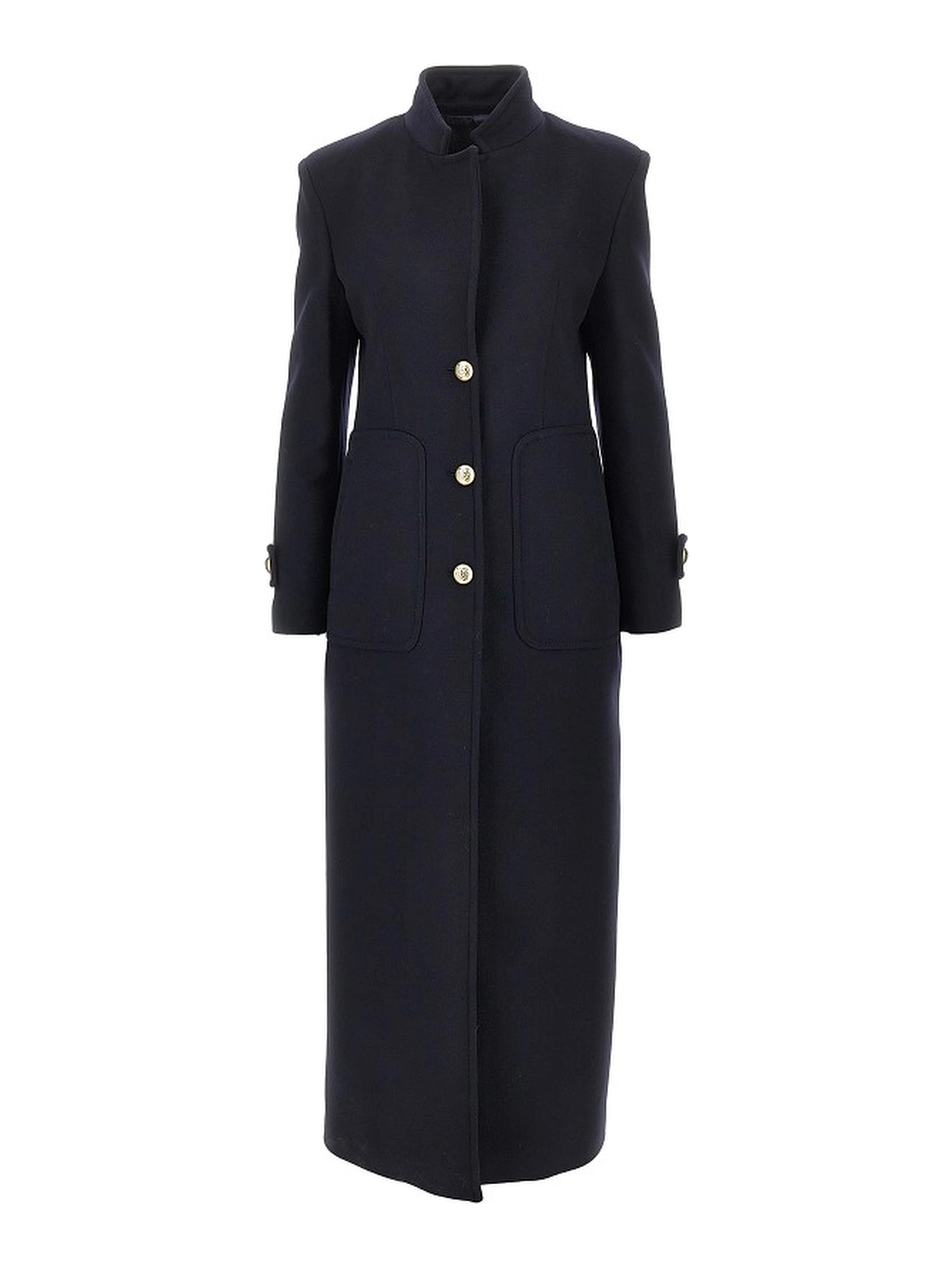 Cloth single-breasted long coat