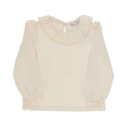 Jersey blouse with collar