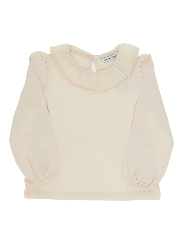 Jersey blouse with collar
