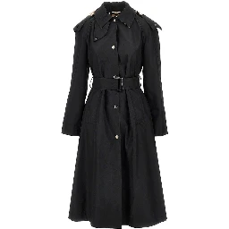 Nylon gabardine trench coat