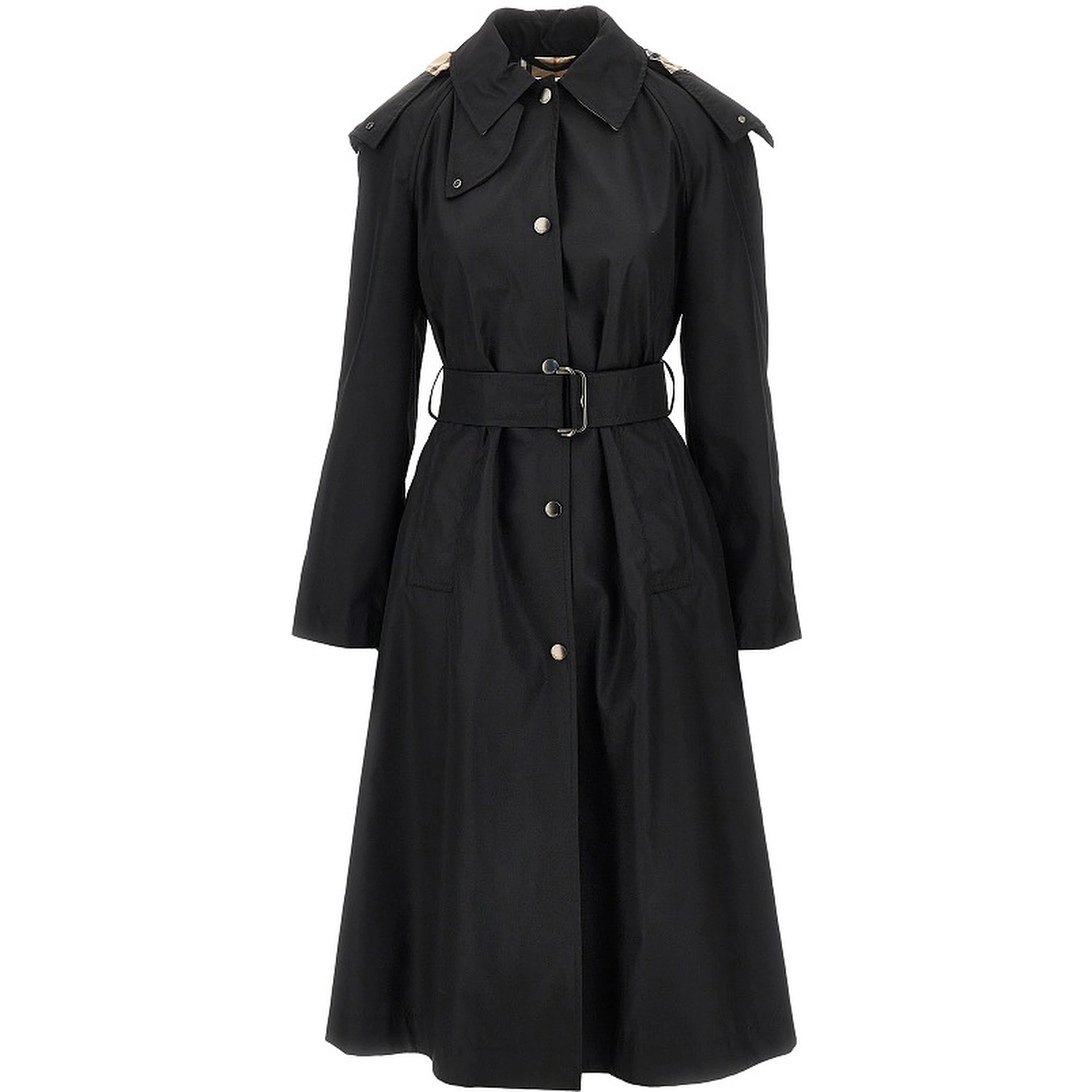 Nylon gabardine trench coat