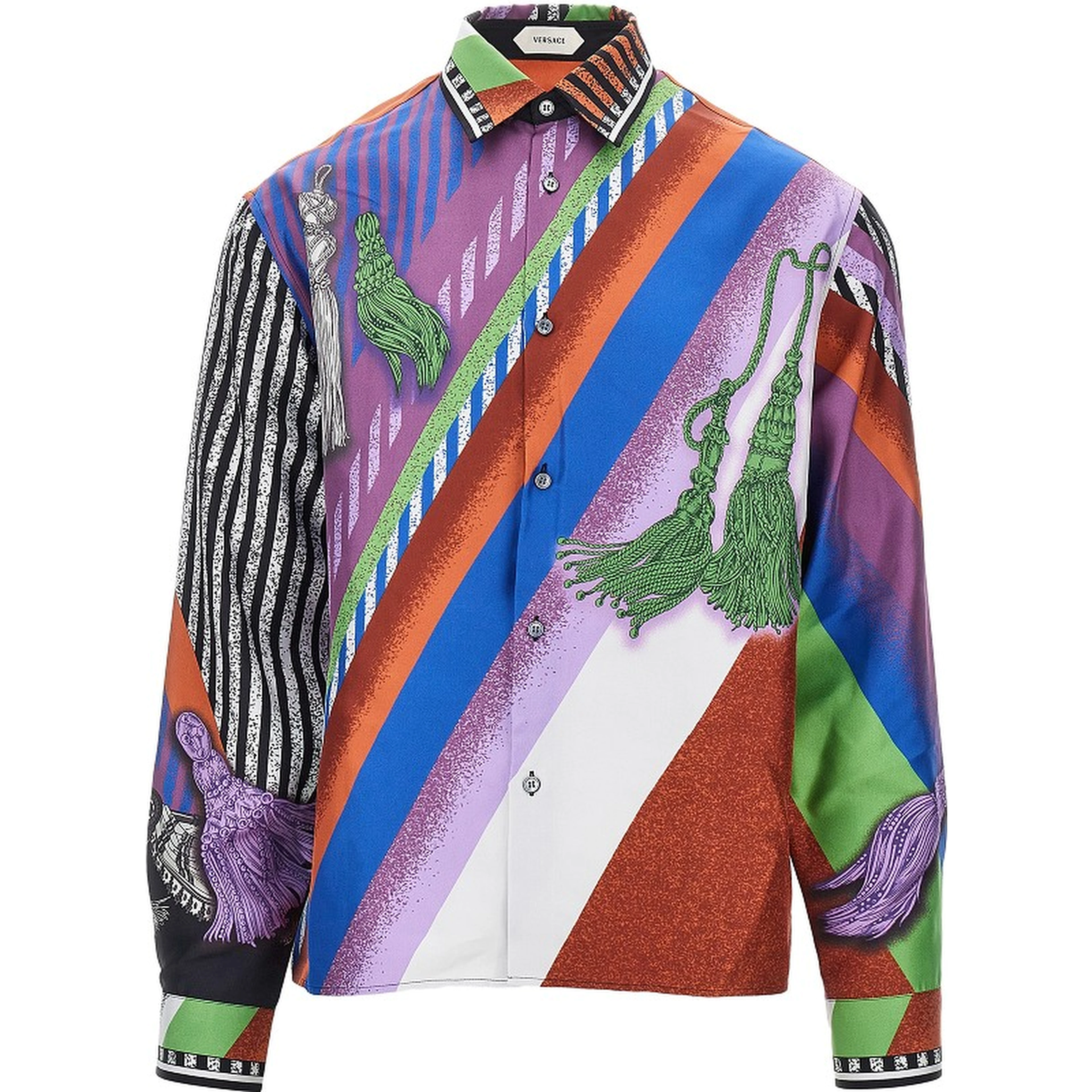 Silk twill shirt with Formula 6 print