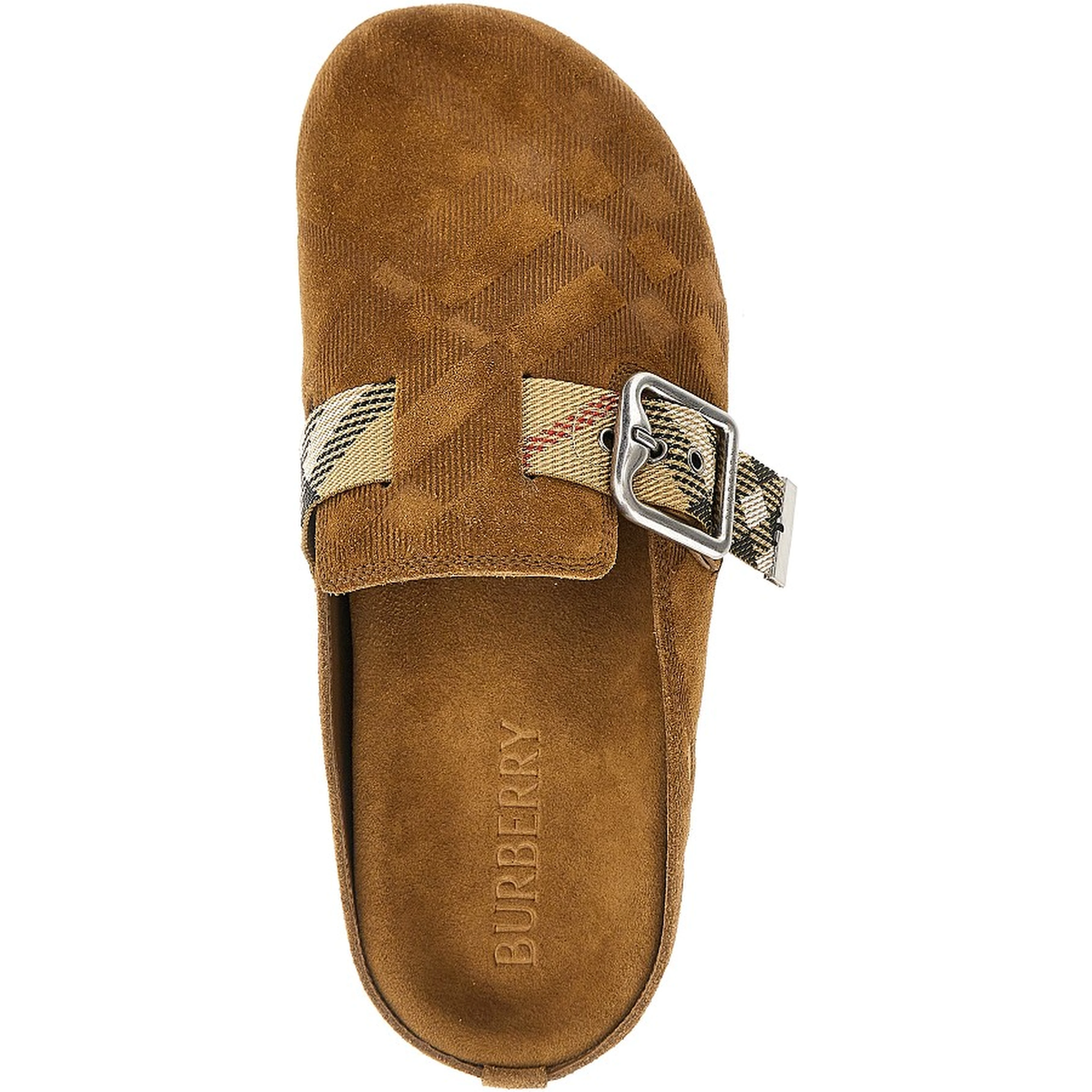 Check suede leather 'Urchin' clogs