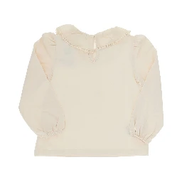 Jersey blouse with collar