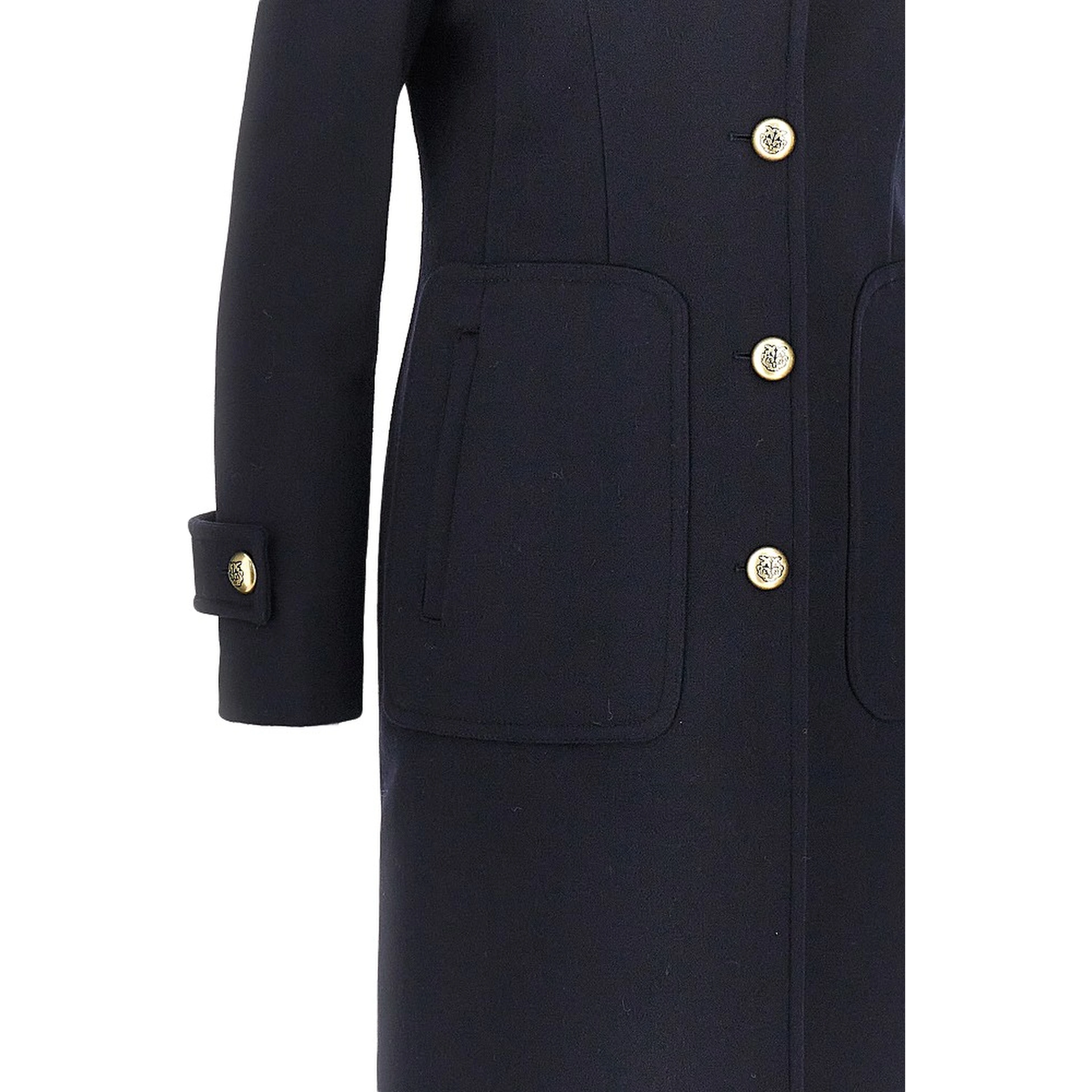 Cloth single-breasted long coat