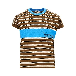 Cotton T-shirt with logo embroidery