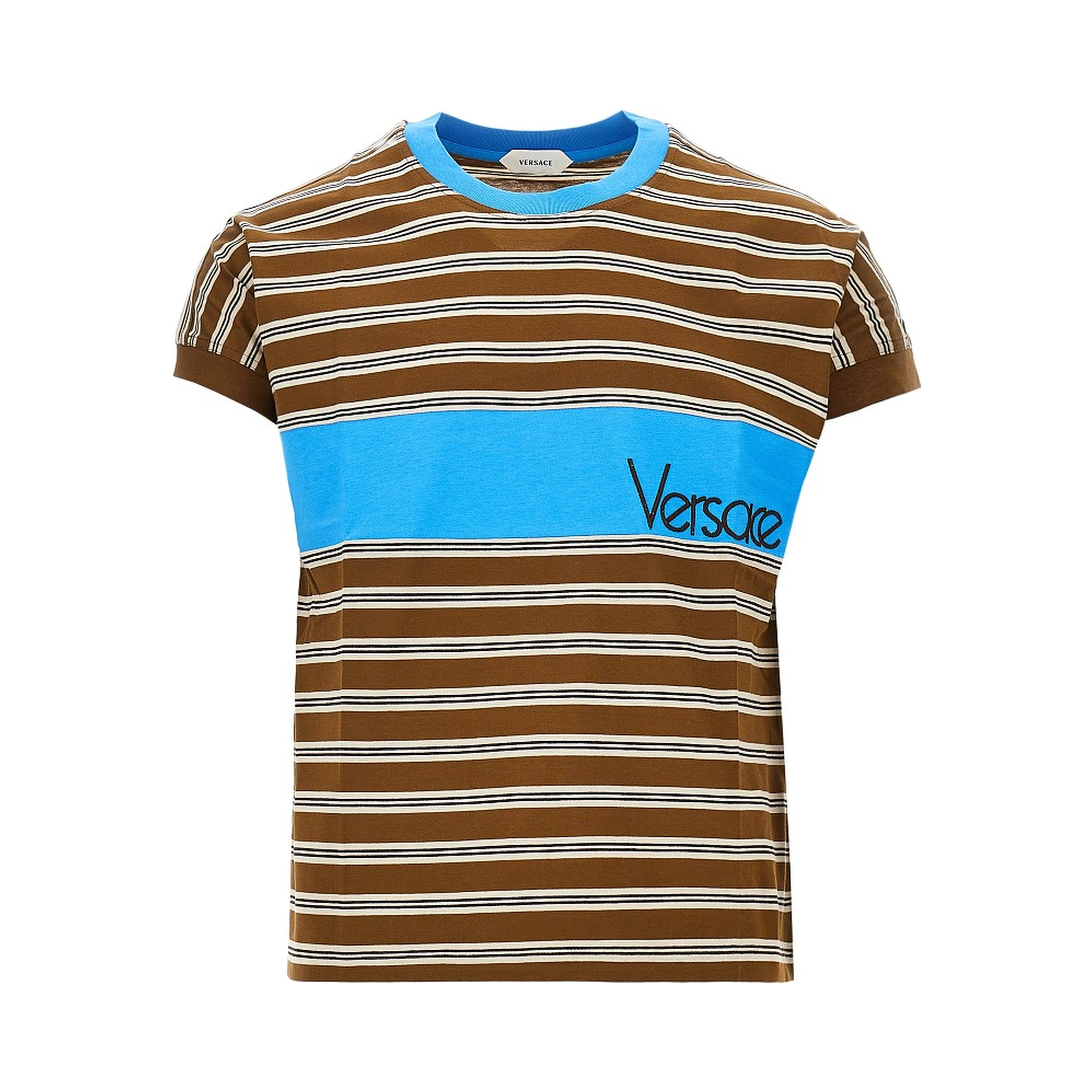Cotton T-shirt with logo embroidery