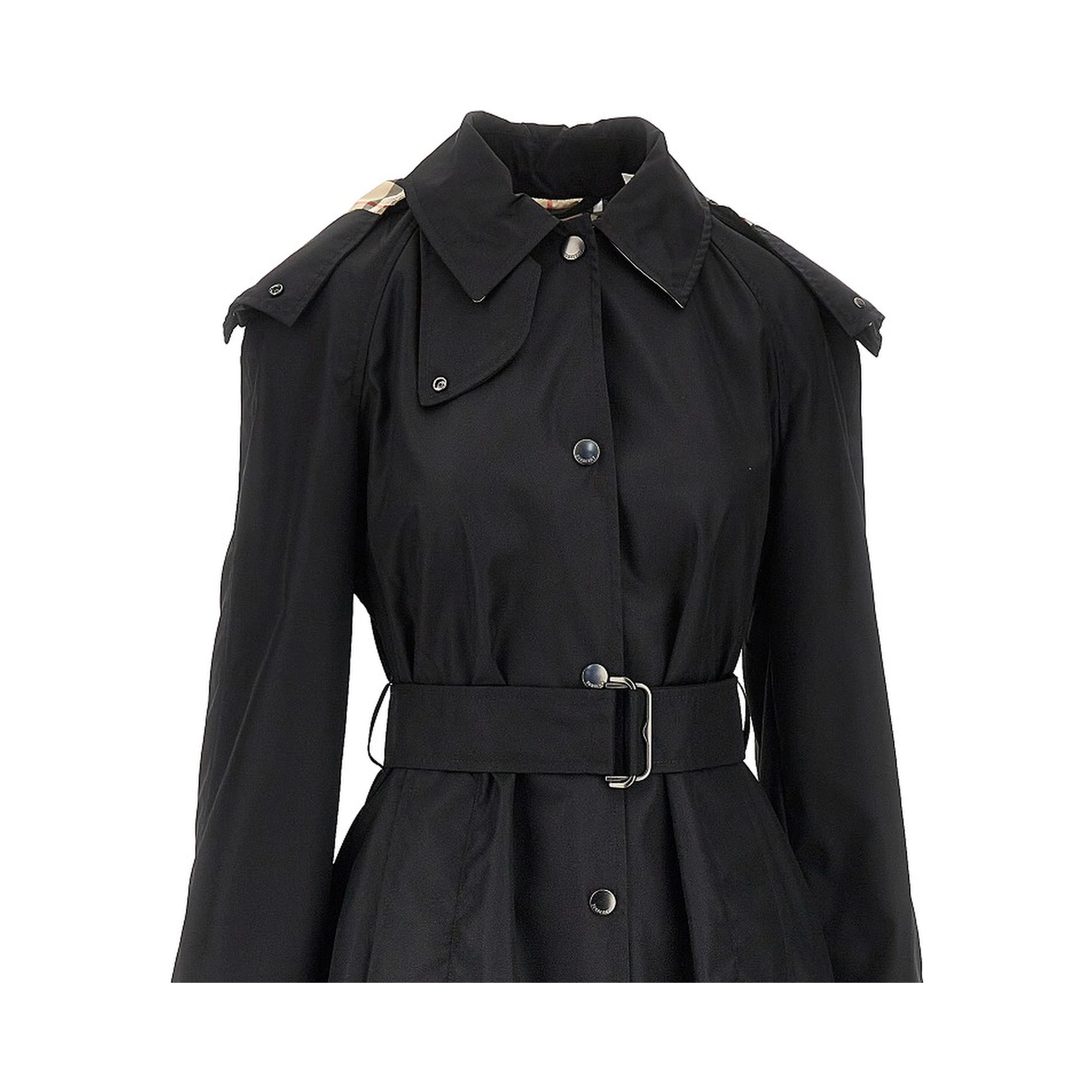 Nylon gabardine trench coat