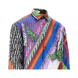 Silk twill shirt with Formula 6 print