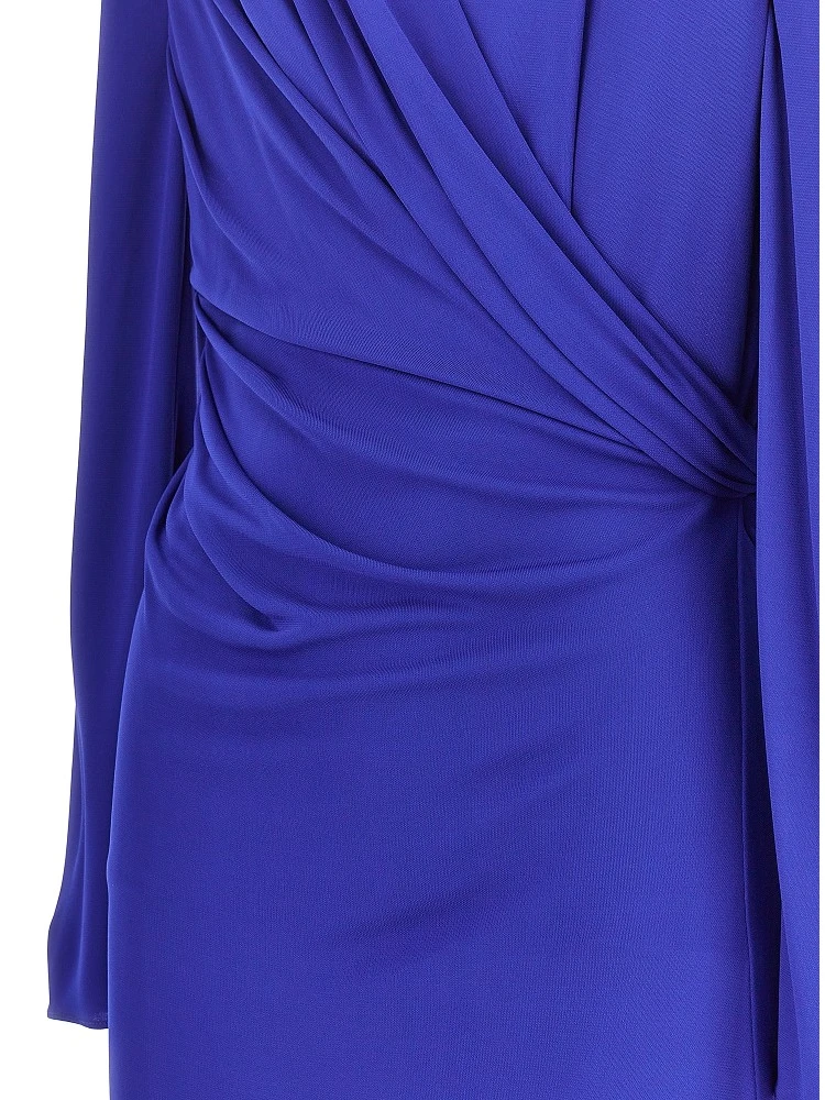 Viscose jersey draped midi dress alternative