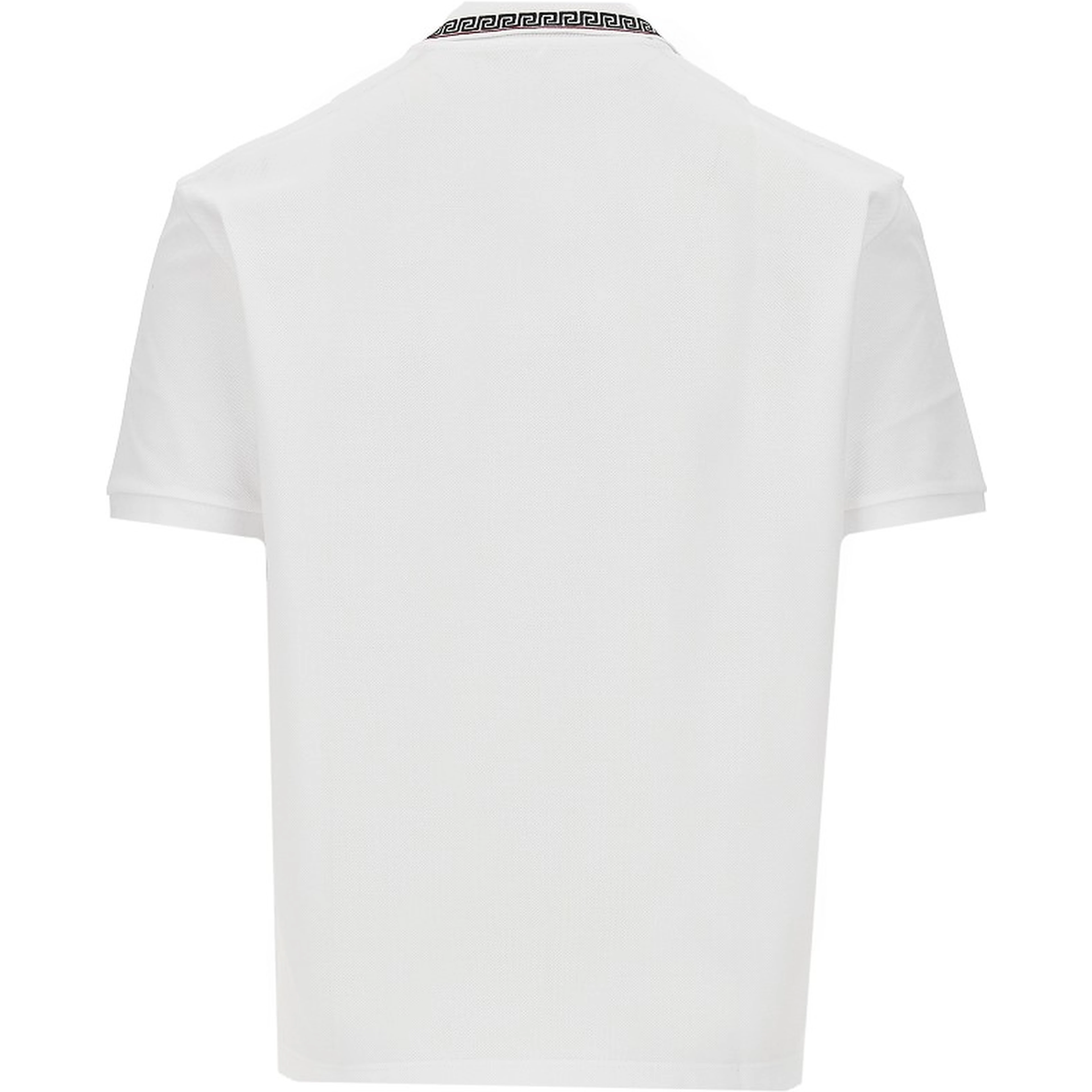 Cotton polo shirt with Greca motif