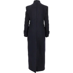 Cloth single-breasted long coat