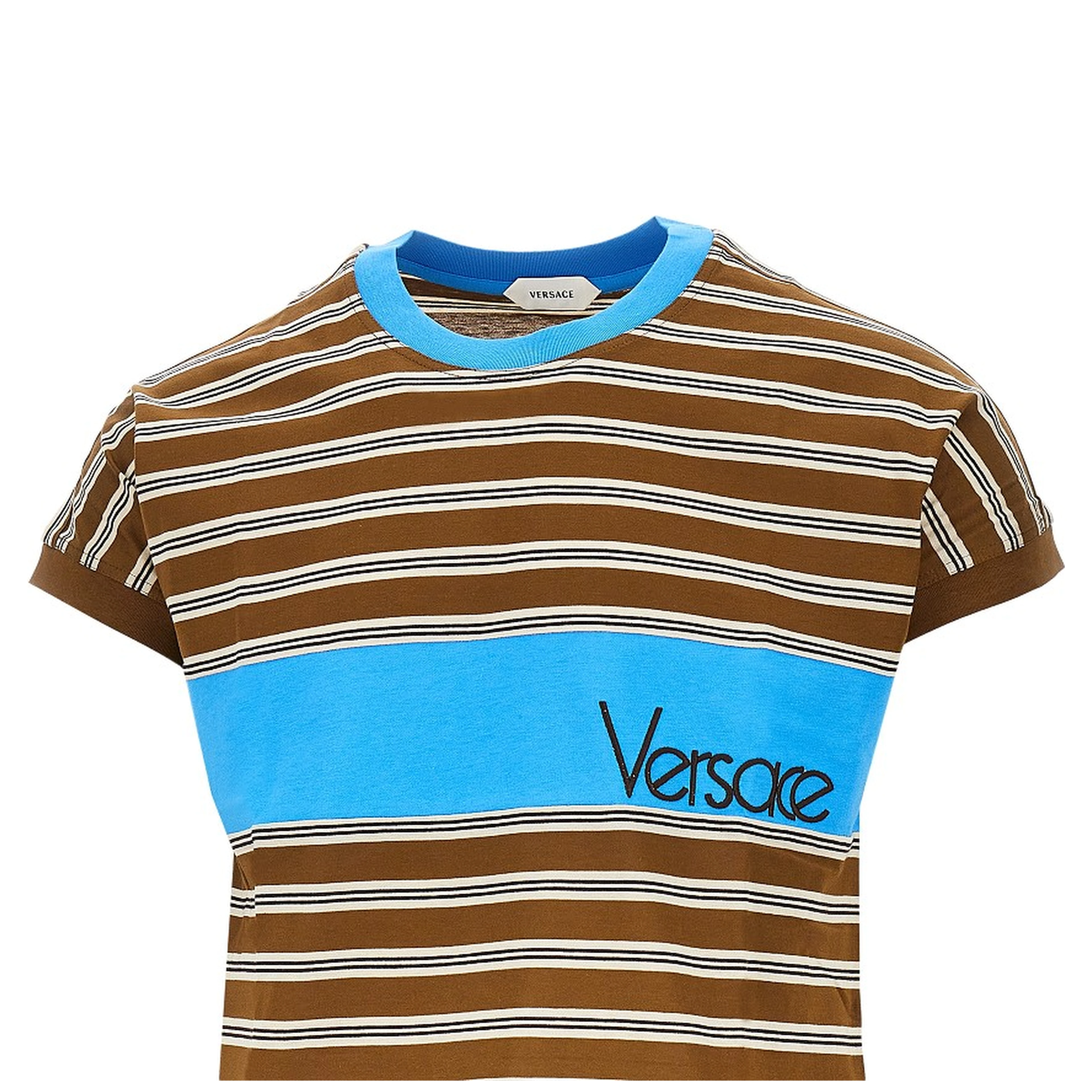 Cotton T-shirt with logo embroidery