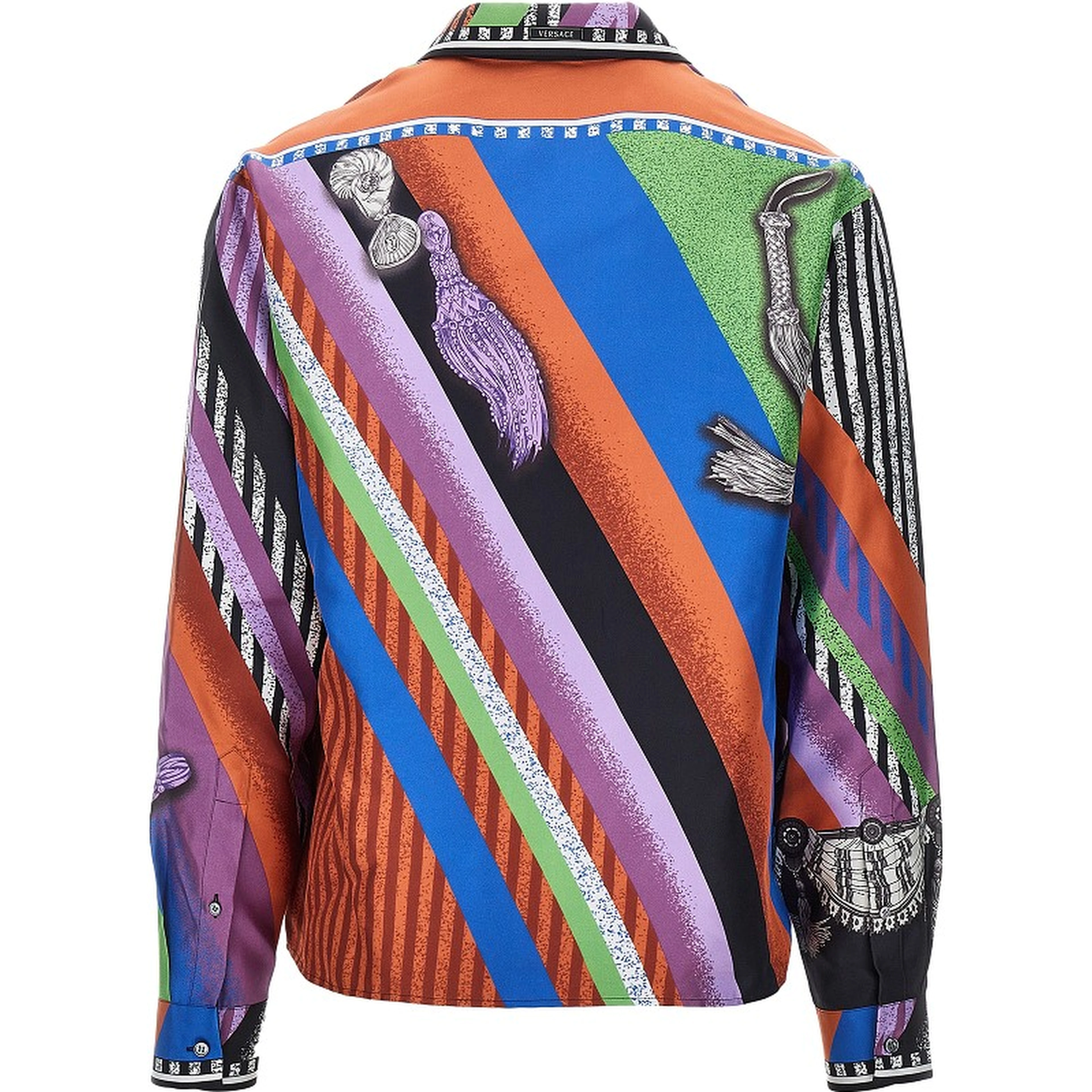Silk twill shirt with Formula 6 print