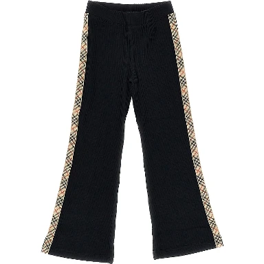 Stretch cotton pants with Check motif
