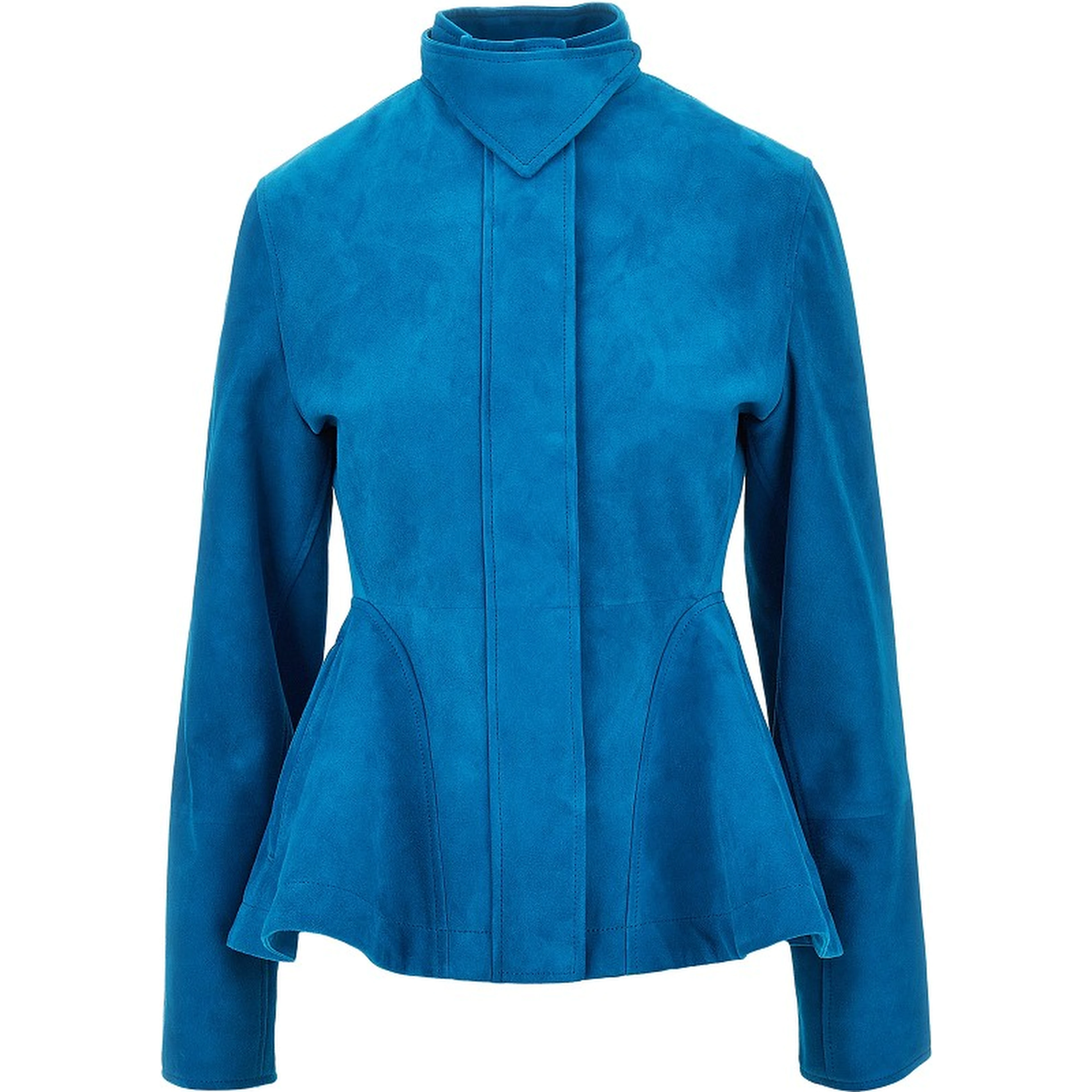 Suede leather Peplum jacket